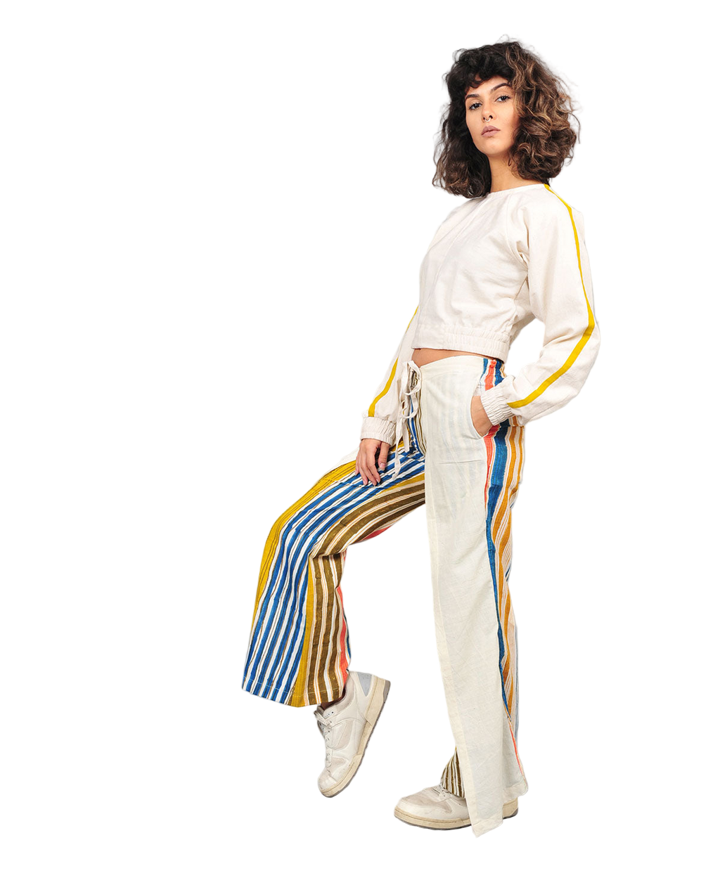 Stripes Tie Up Pants