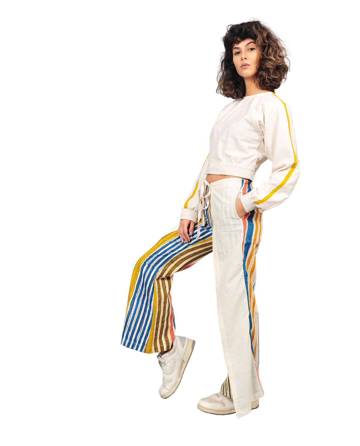 Stripes Tie Up Pants