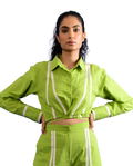 Scream Green Tie Up Top