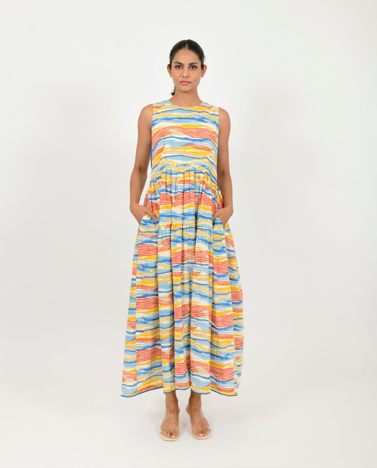 Multi Wave Gather Dress