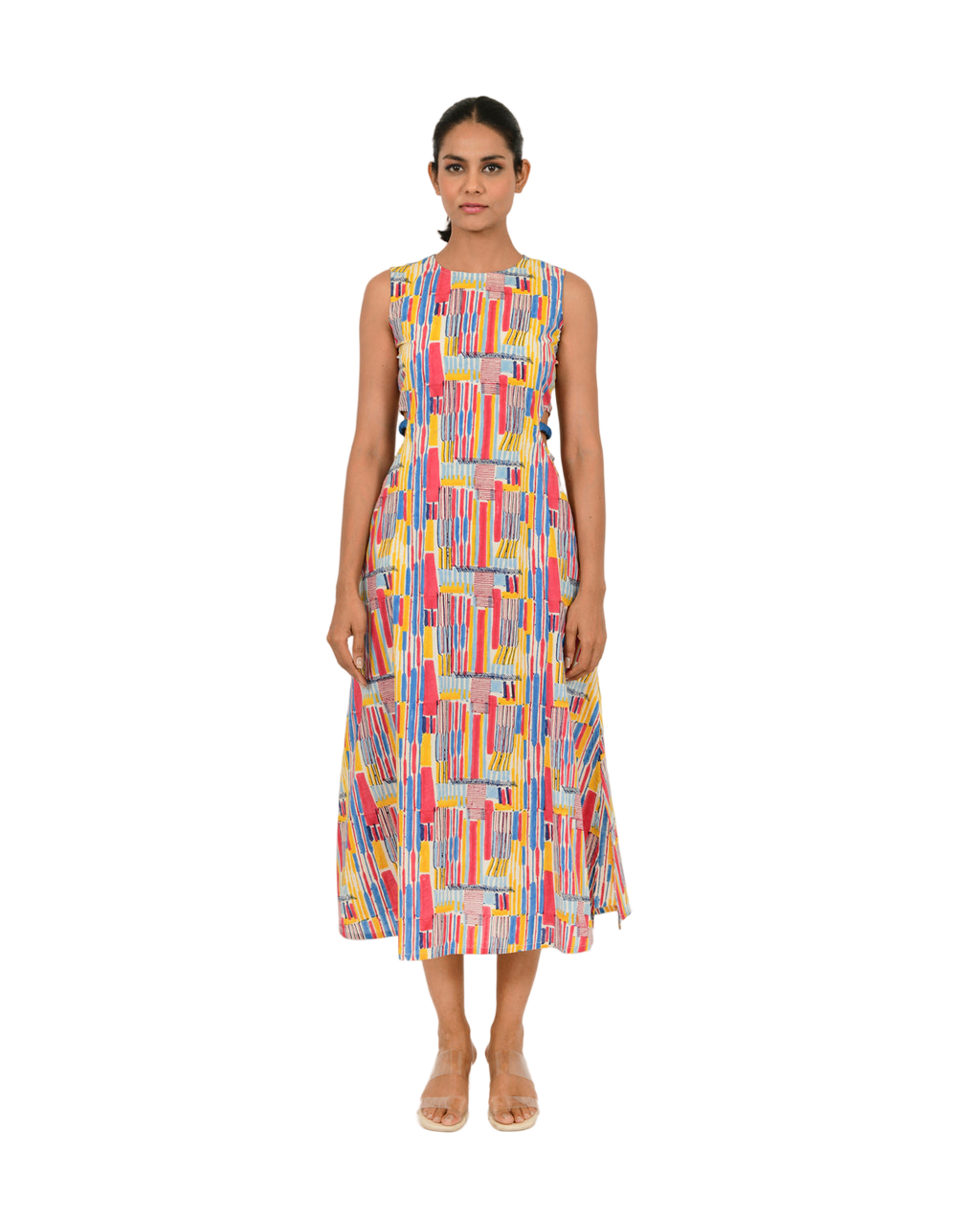 Scribble Side Cut Dress