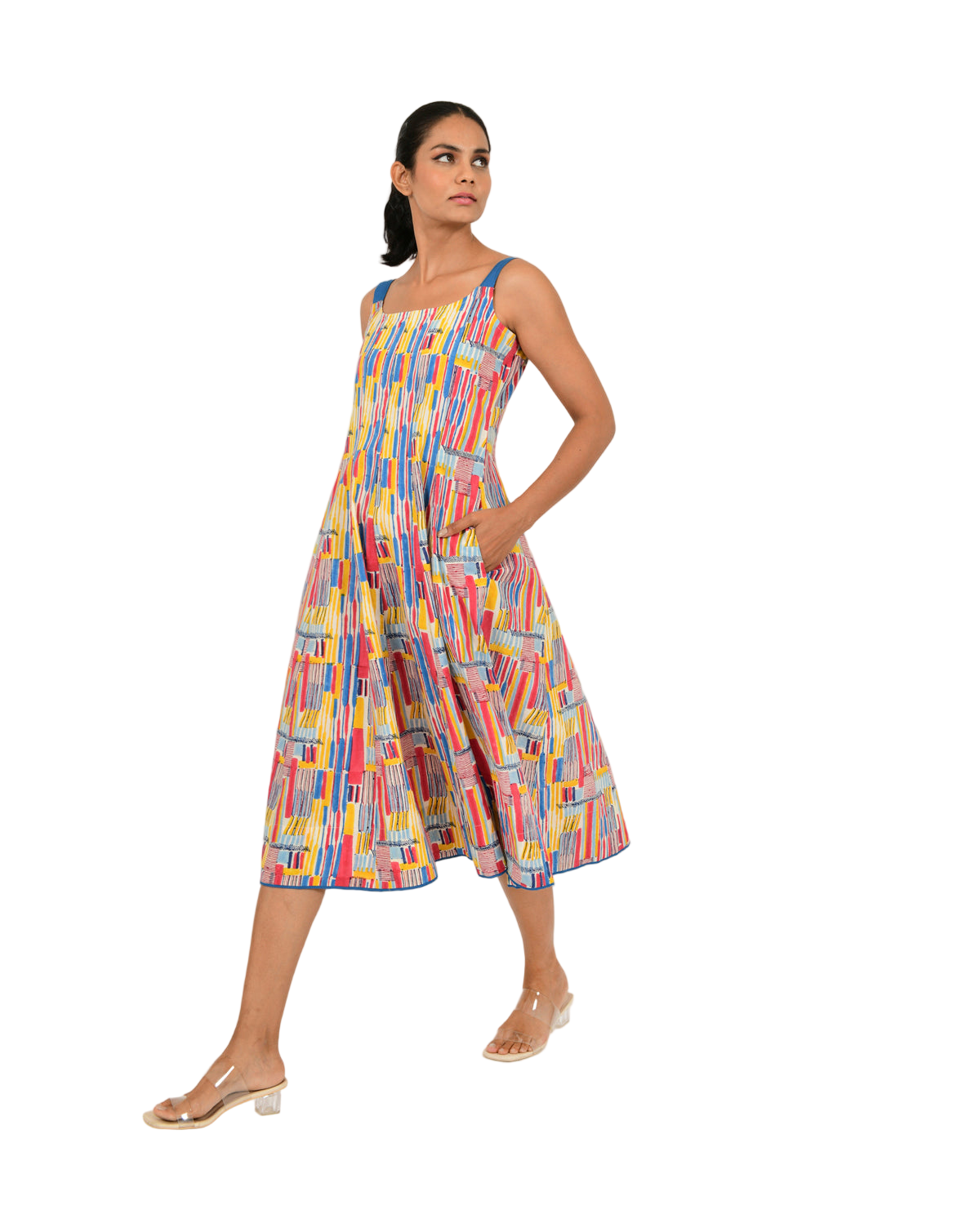 Scribble Multi Doll Linen Dress