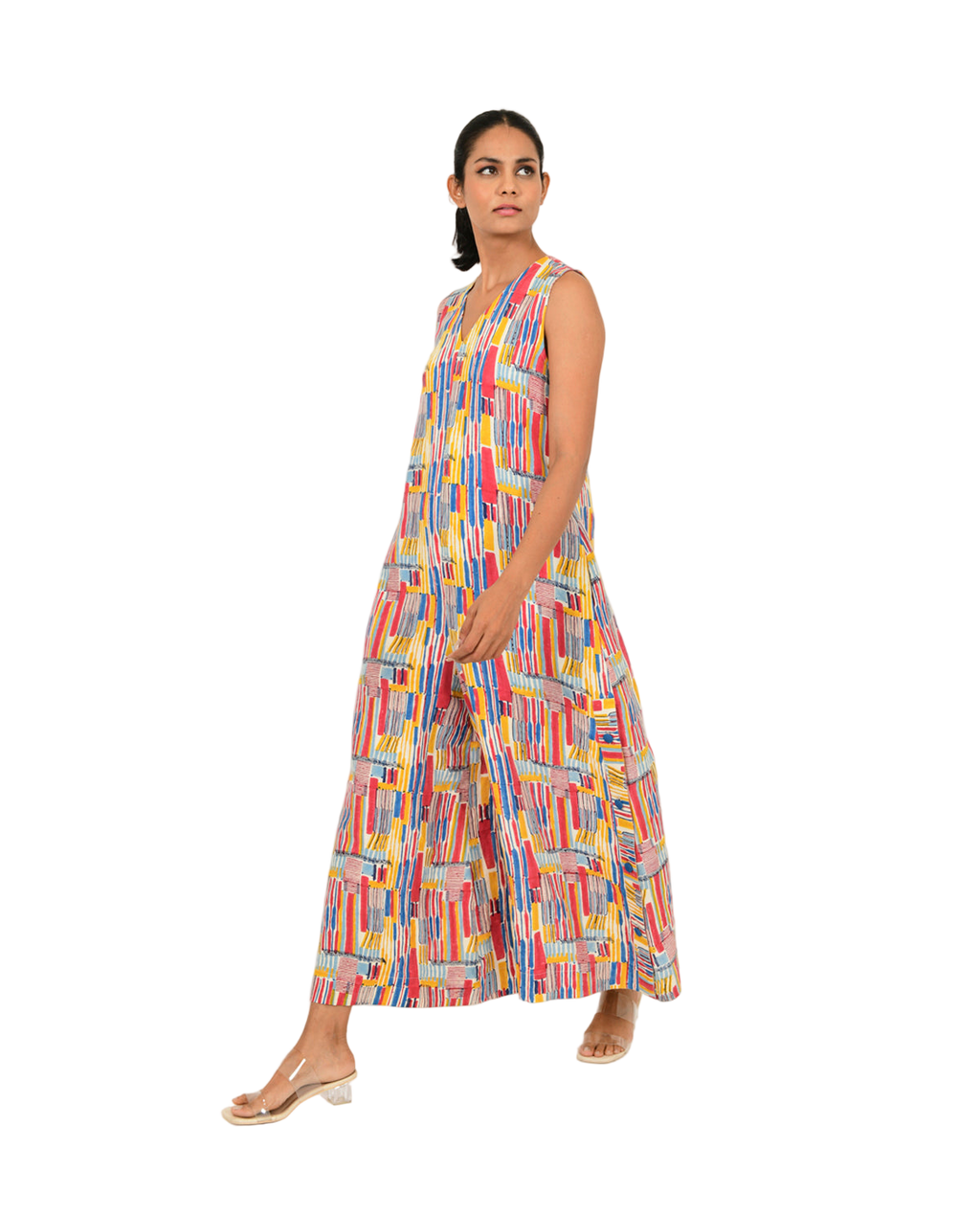 Scribble Linen Multi Jumpsuit