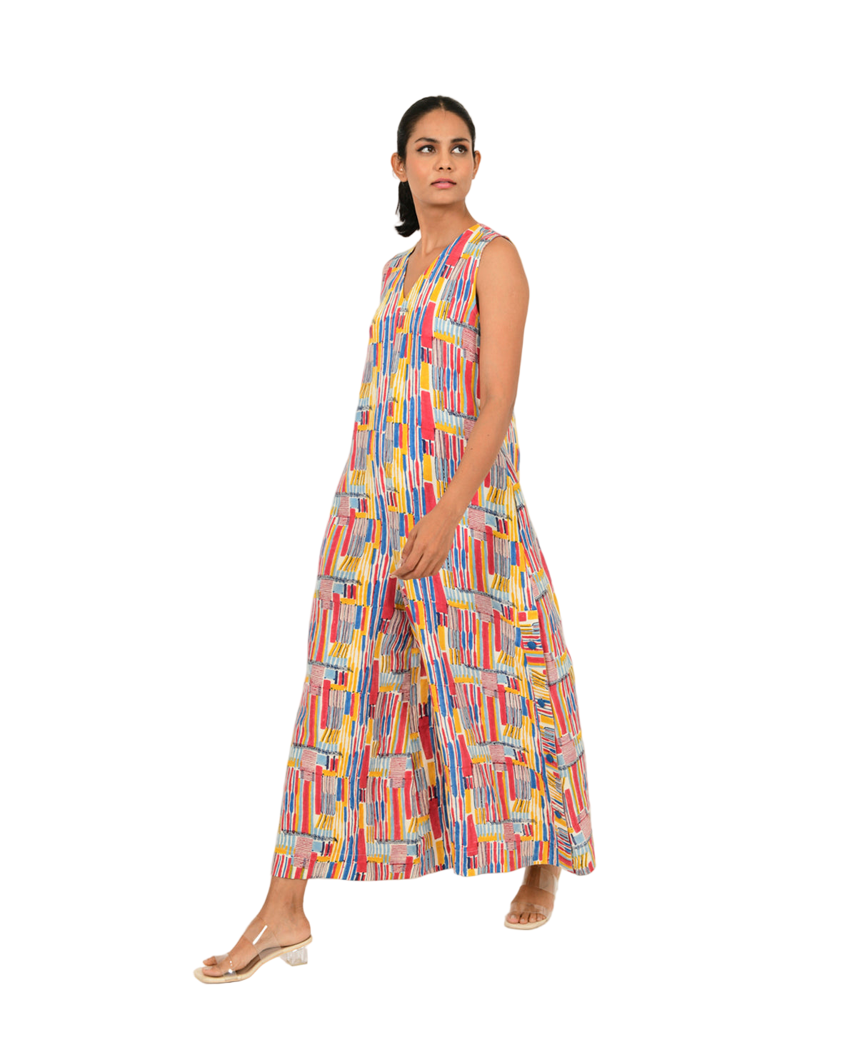 Scribble Linen Multi Jumpsuit