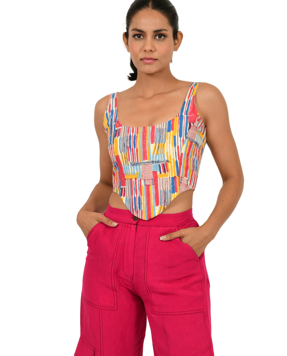 Scribble Linen Corset