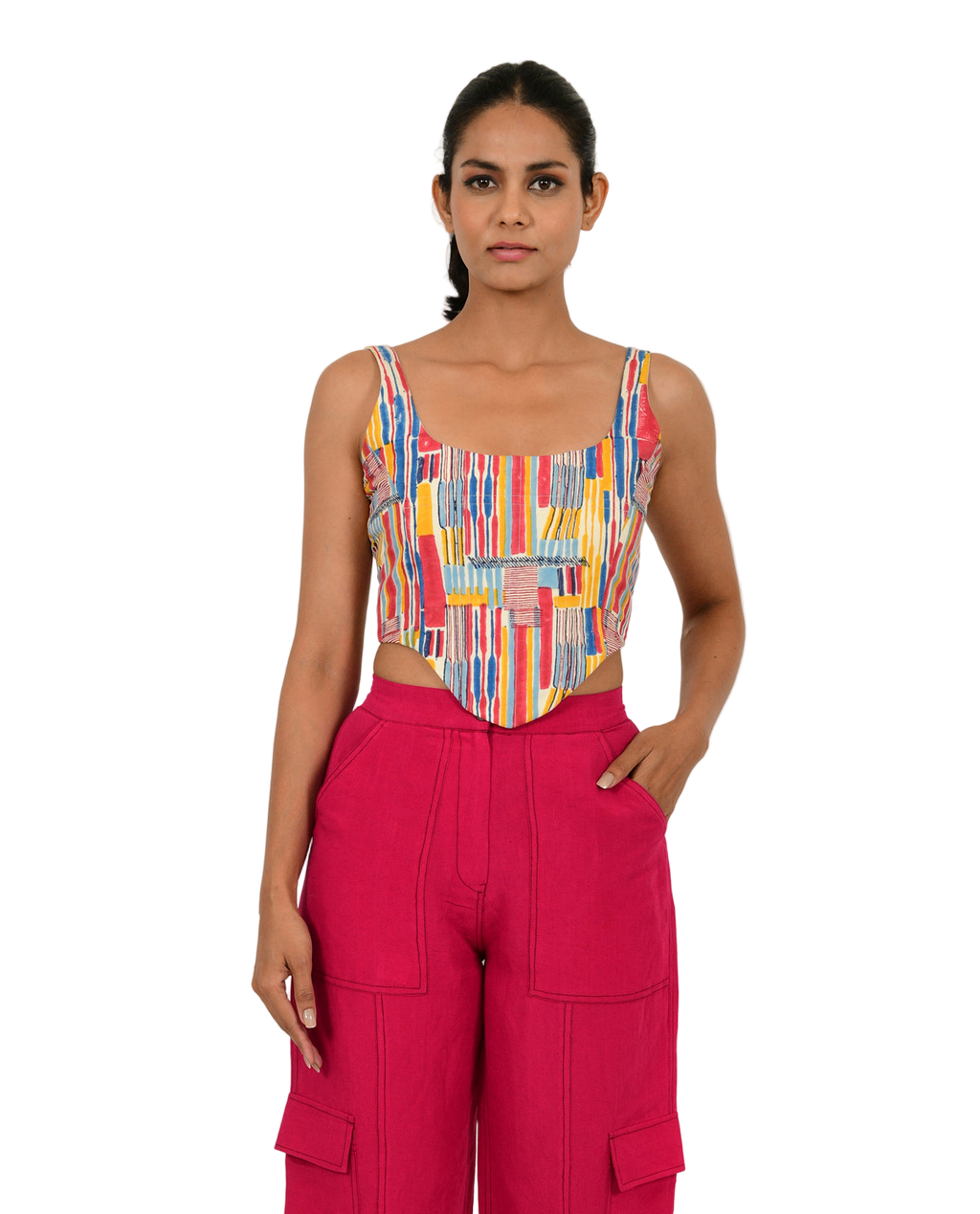 Scribble Linen Corset