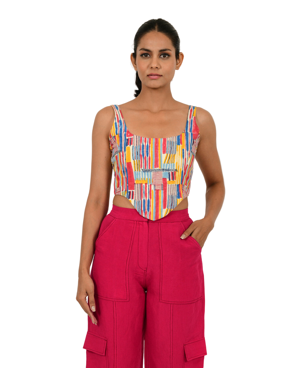 Scribble Linen Corset