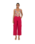 Linen Corset With Cargo Pants