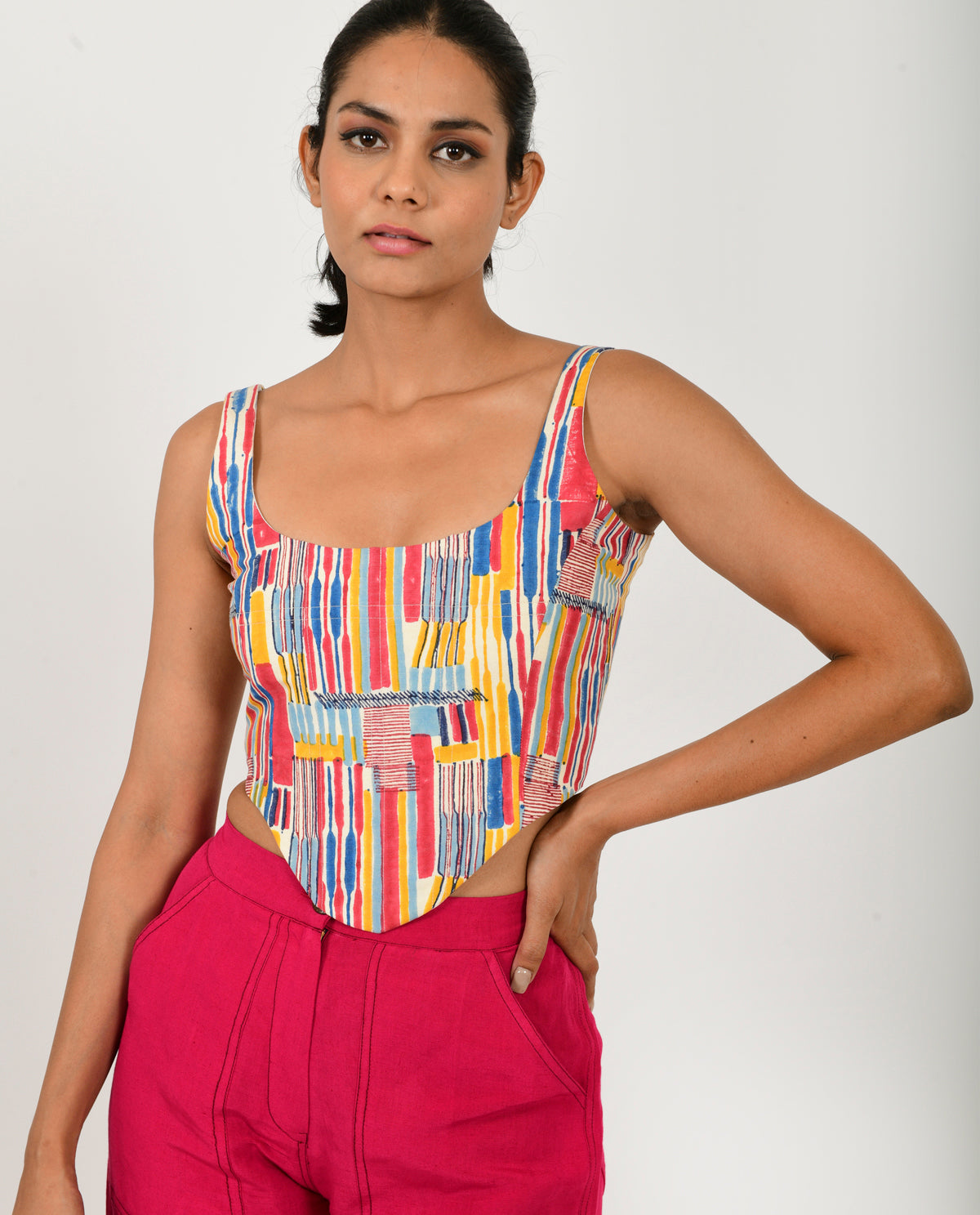 Scribble Linen Corset