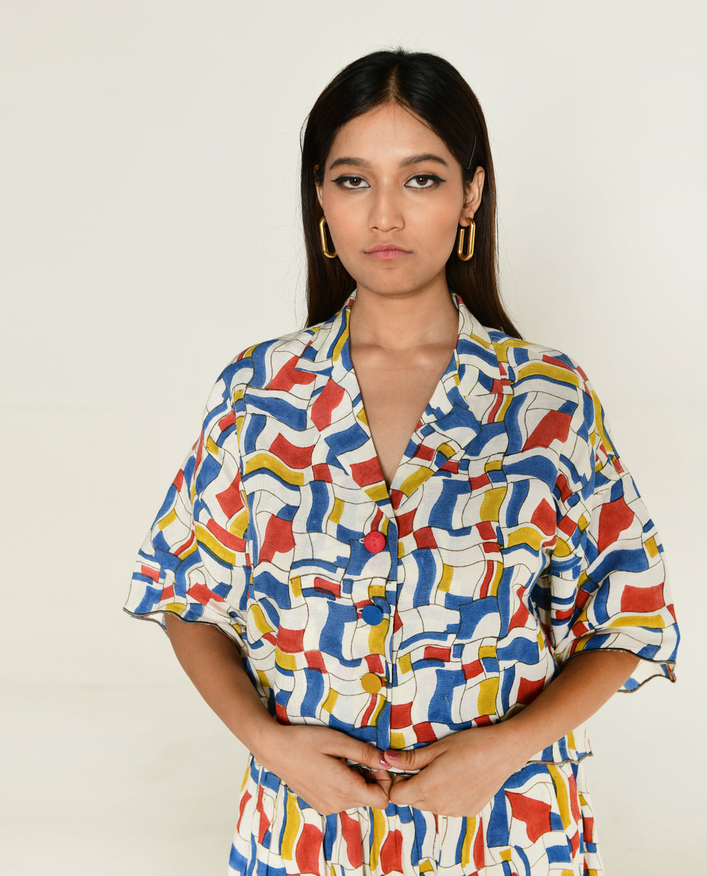 Escher Co-Ord Shirt With Skirt