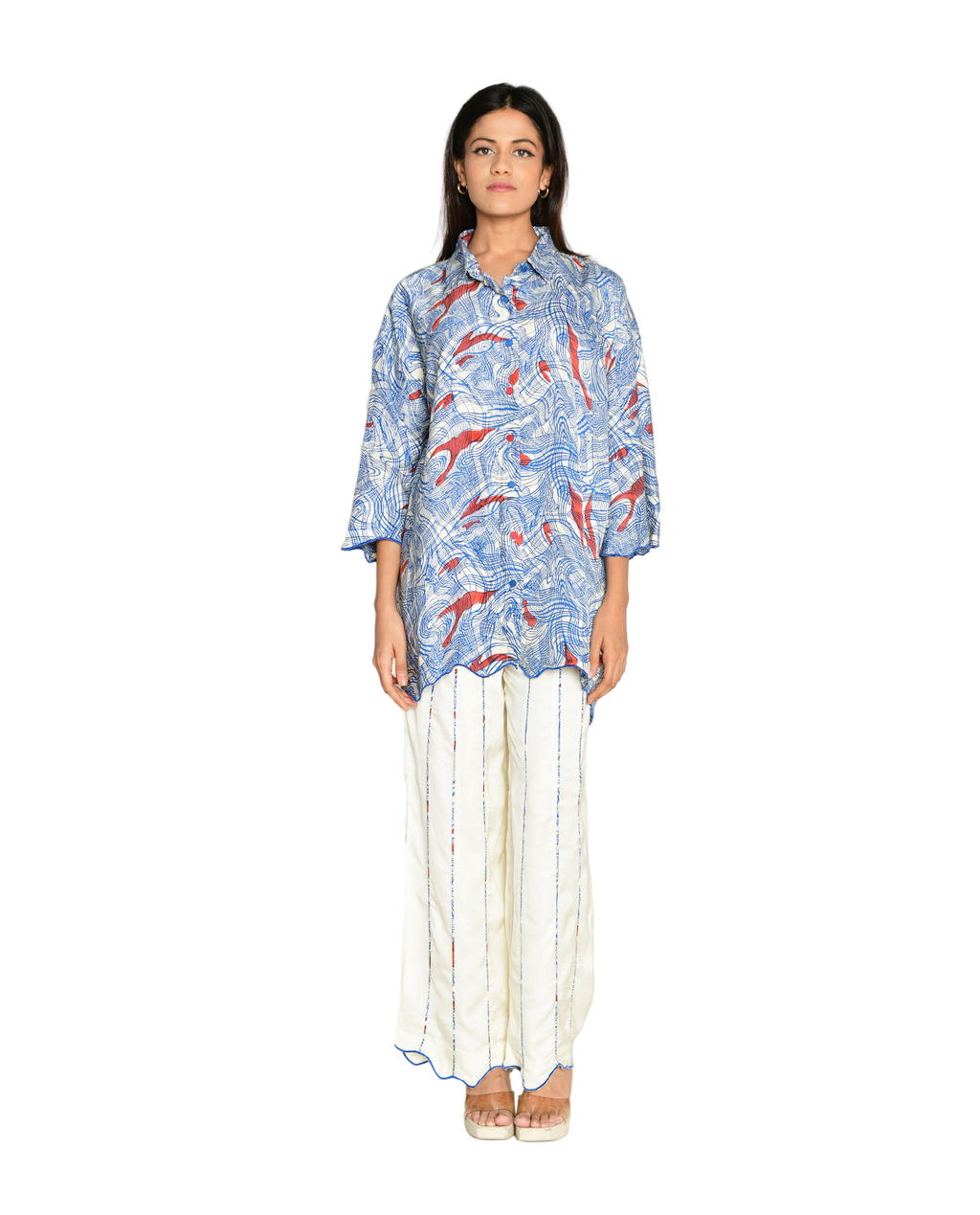 Ponzo Shirt With White Pants