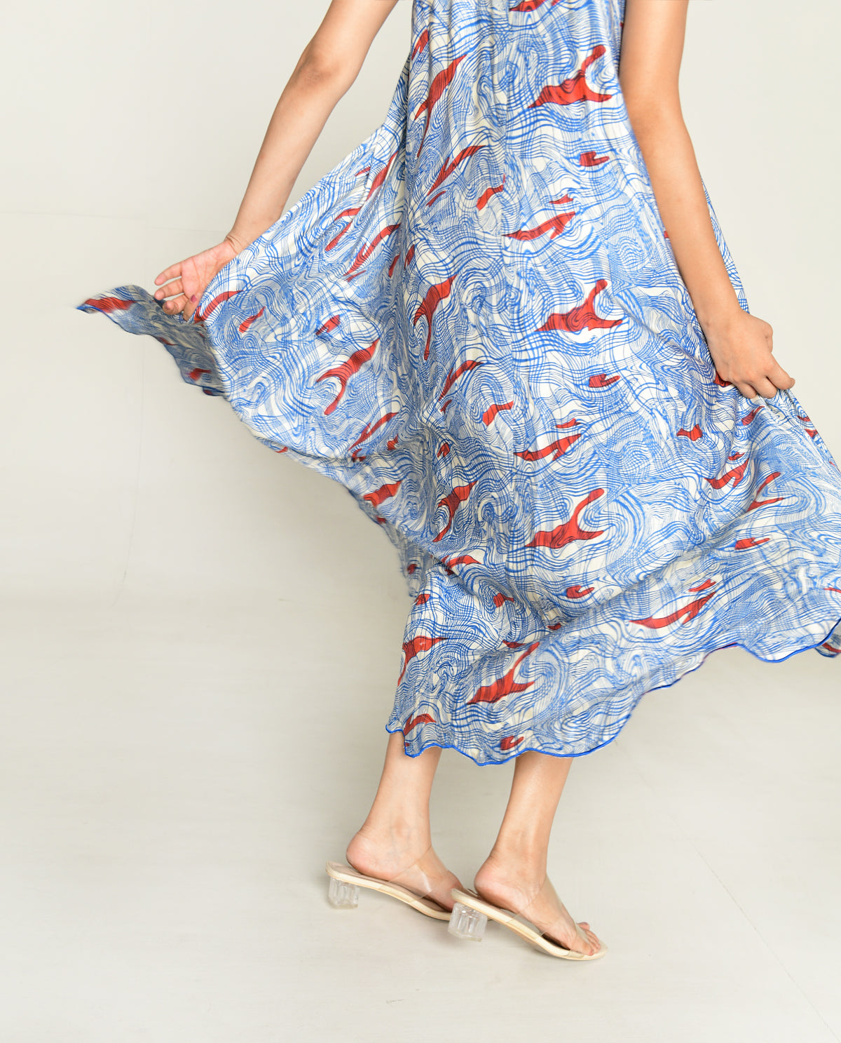 Ponzo Halter Neck Maxi Dress