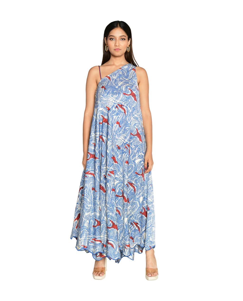 Ponzo One Shoulder Maxi Dress