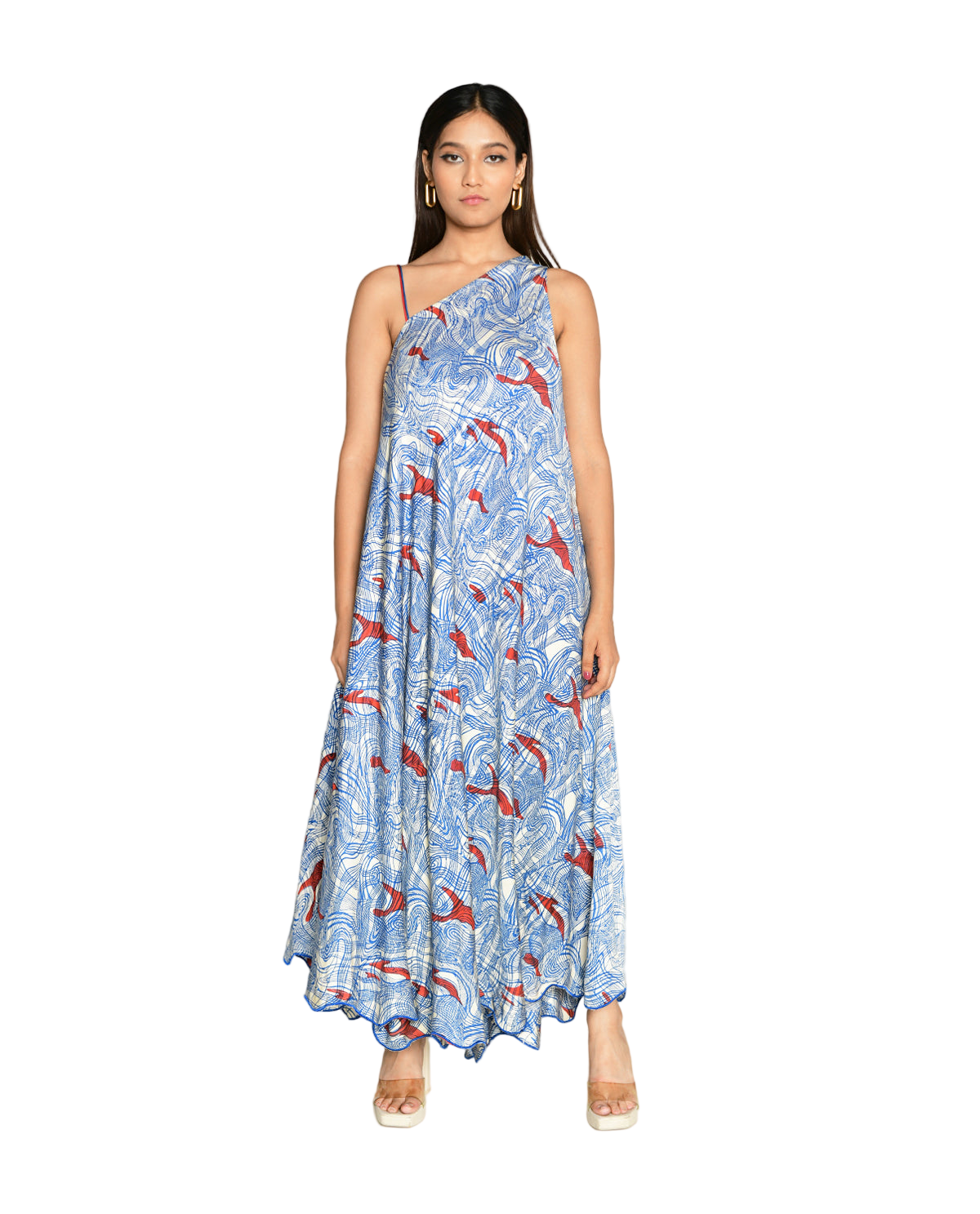 Ponzo One Shoulder Maxi Dress