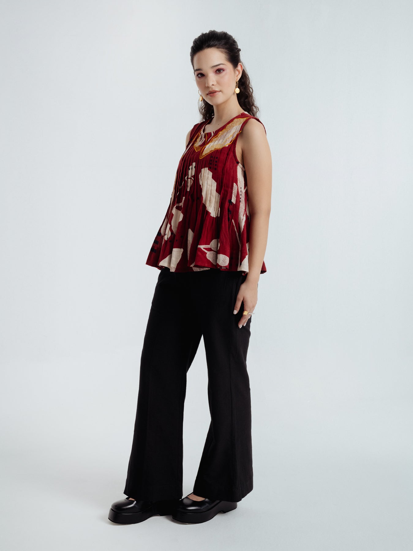 Madder Pleated Top