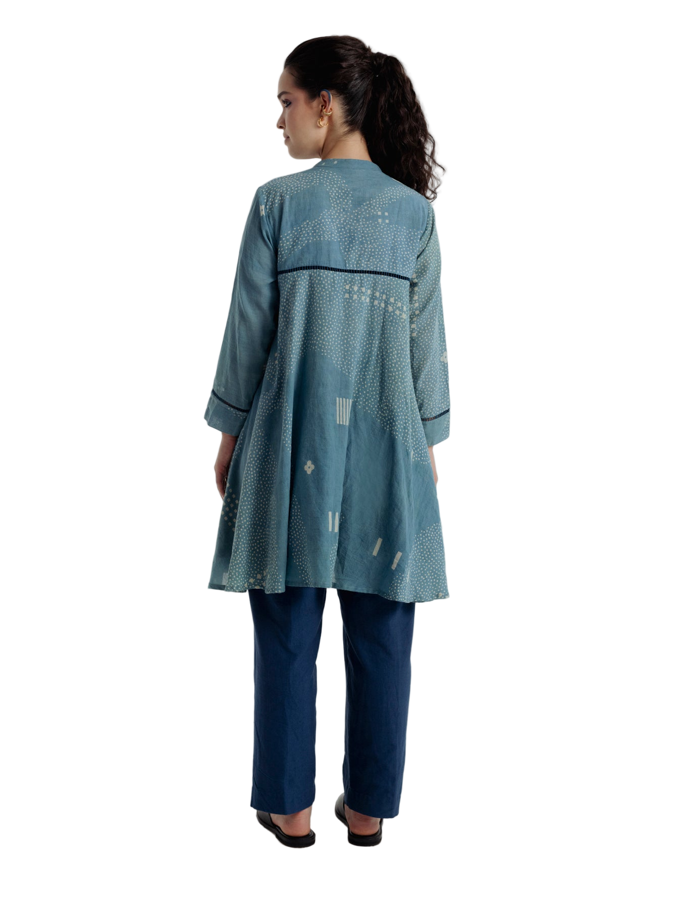 Indigo Sky Flare Co-Ord Set