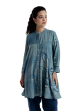 Indigo Sky Flare Shirt