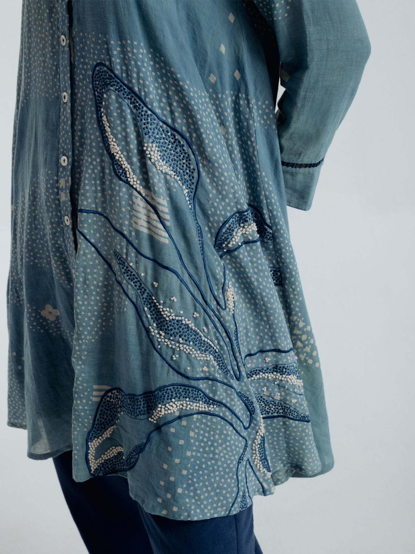 Indigo Shadow Flare Co-Ord Set