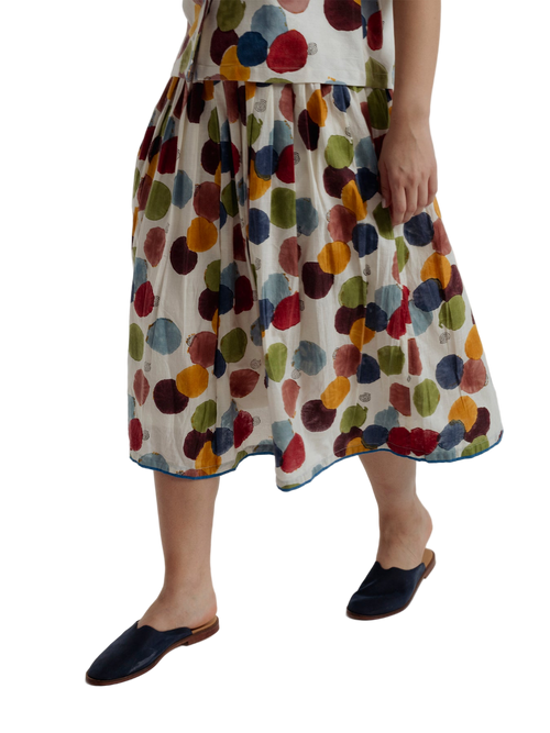 Void Polka Pleated Skirt