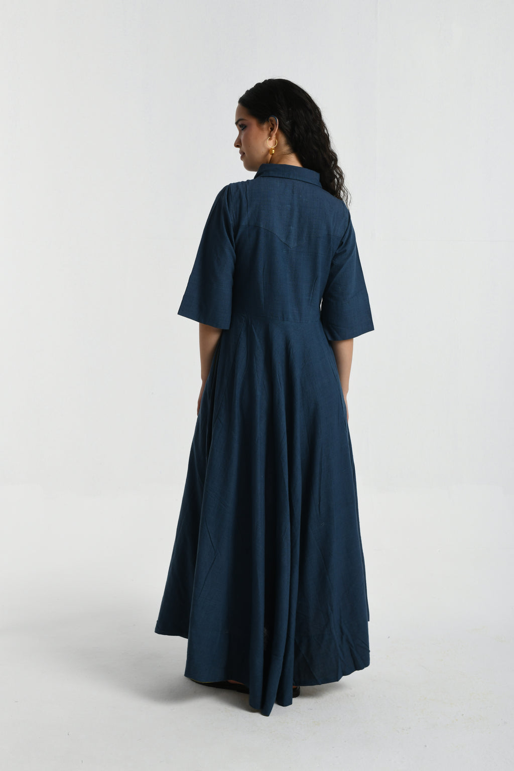Collar Side Cowl Dress