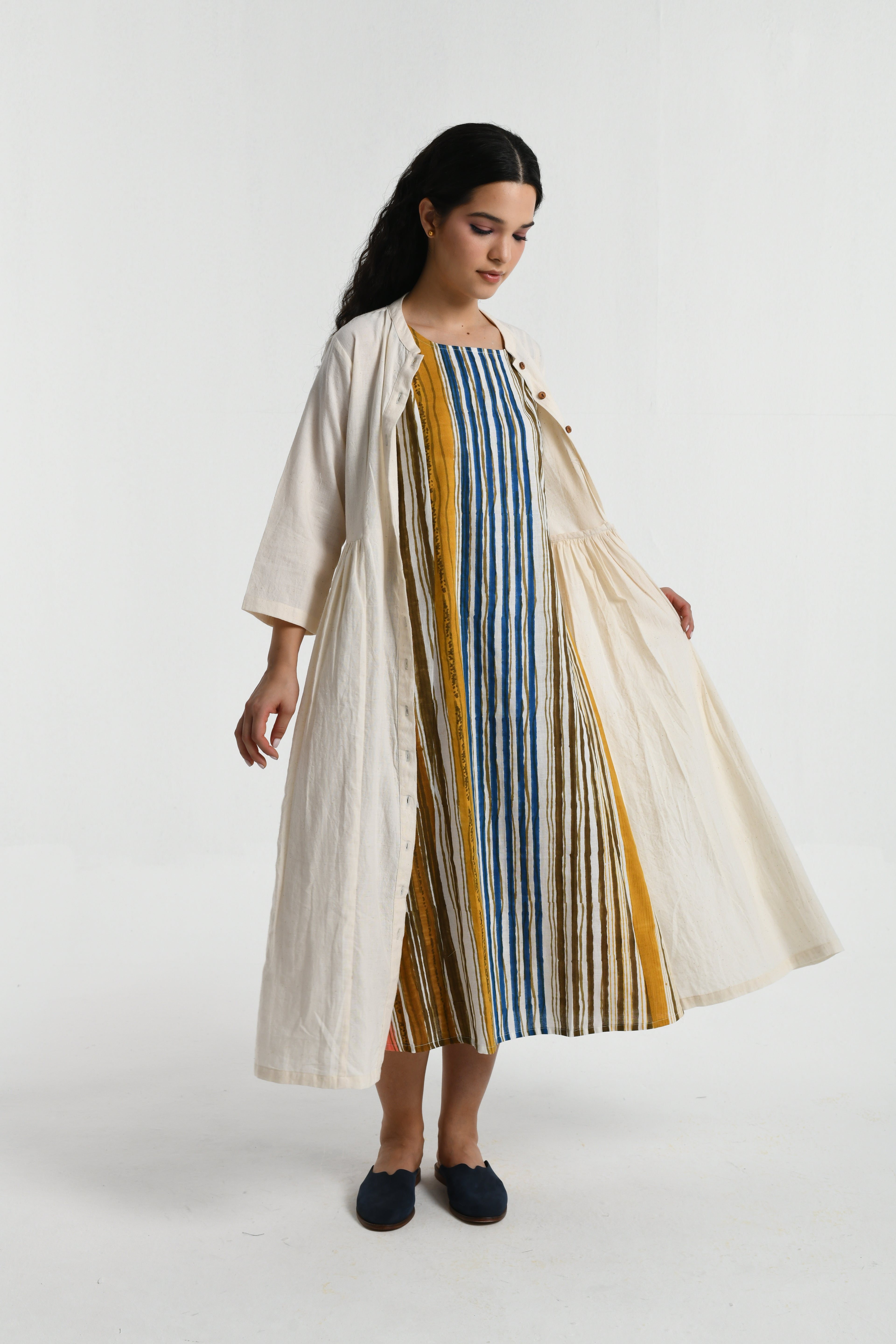 Pleated Jacket Dress