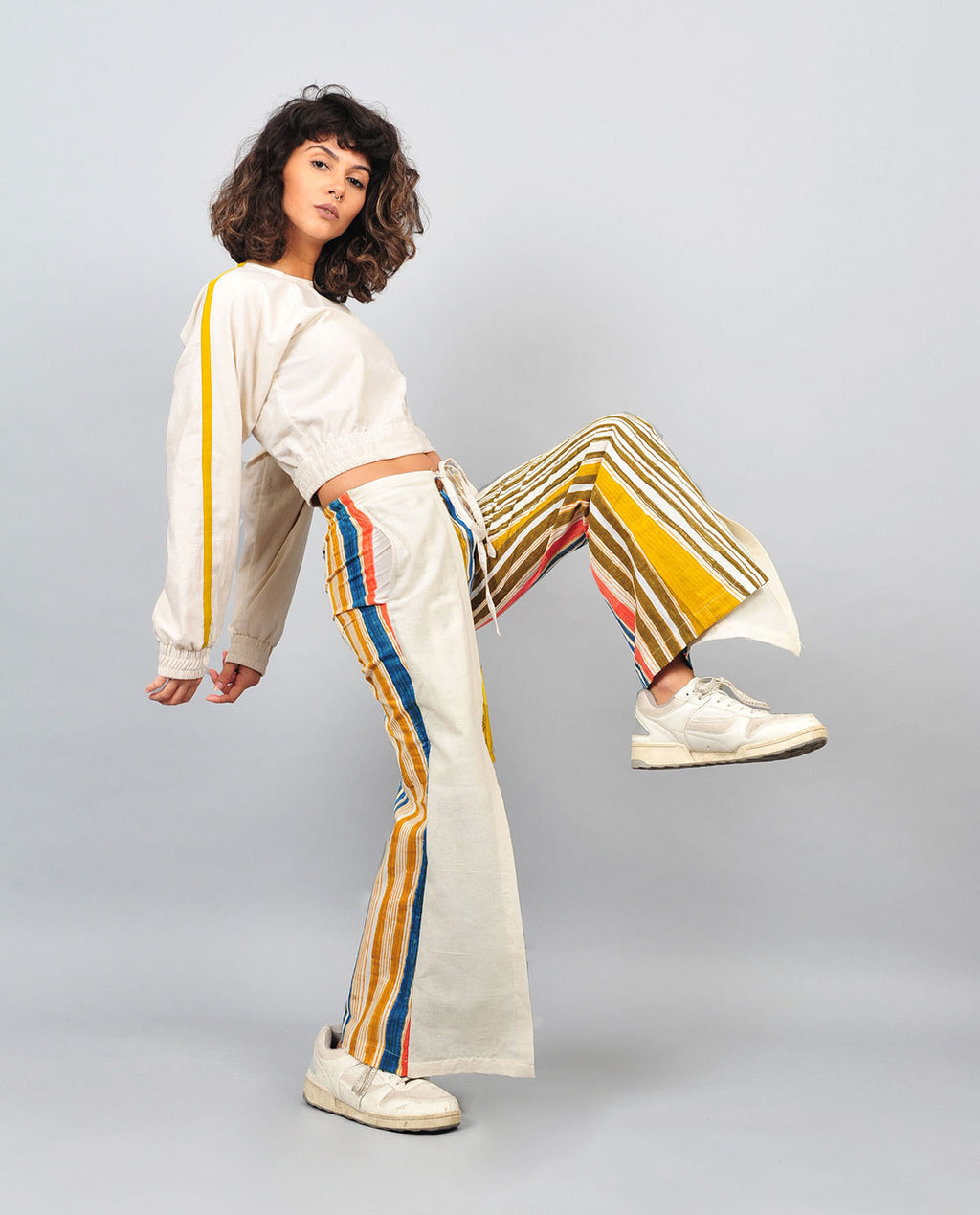 Stripes Tie Up Pants