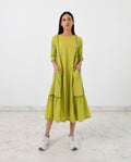 Contrasing Paneled Dress