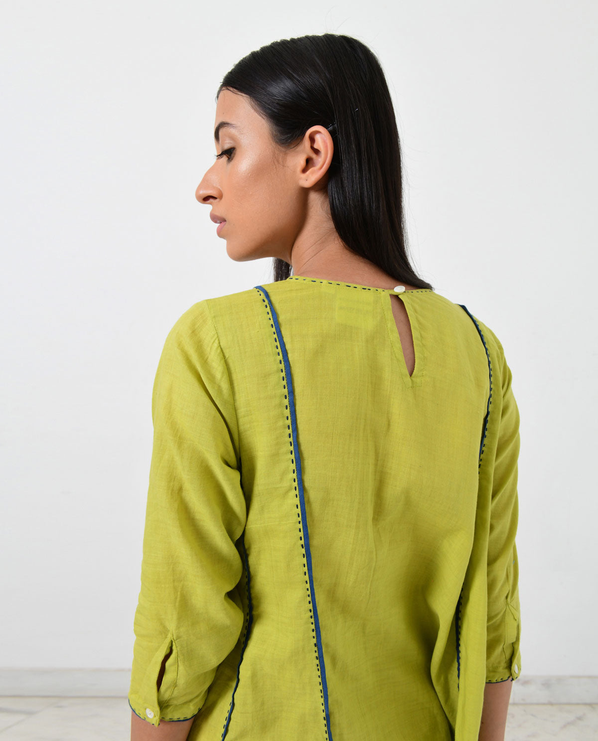 Contrasing Paneled Dress