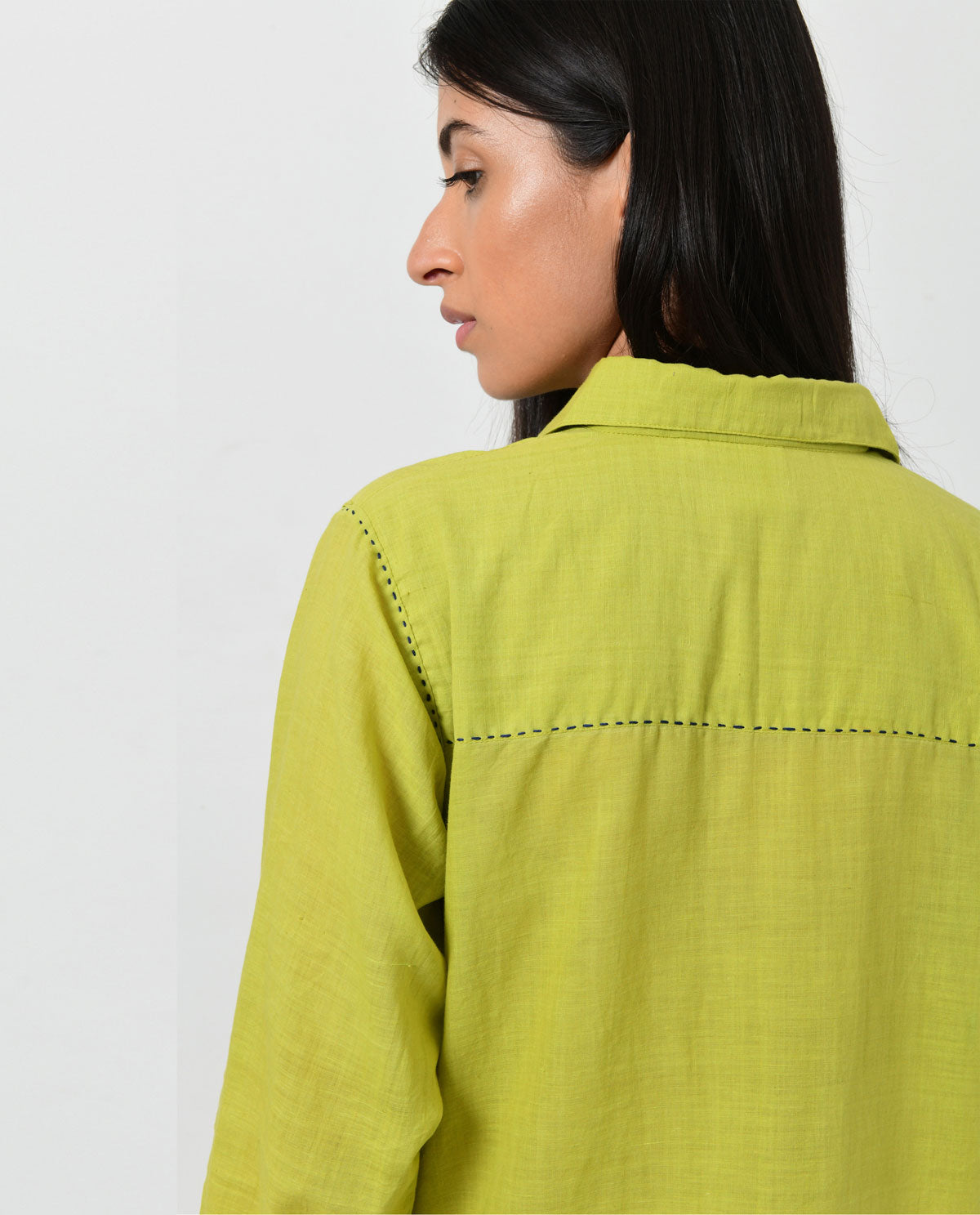 Green Pleated Kurta