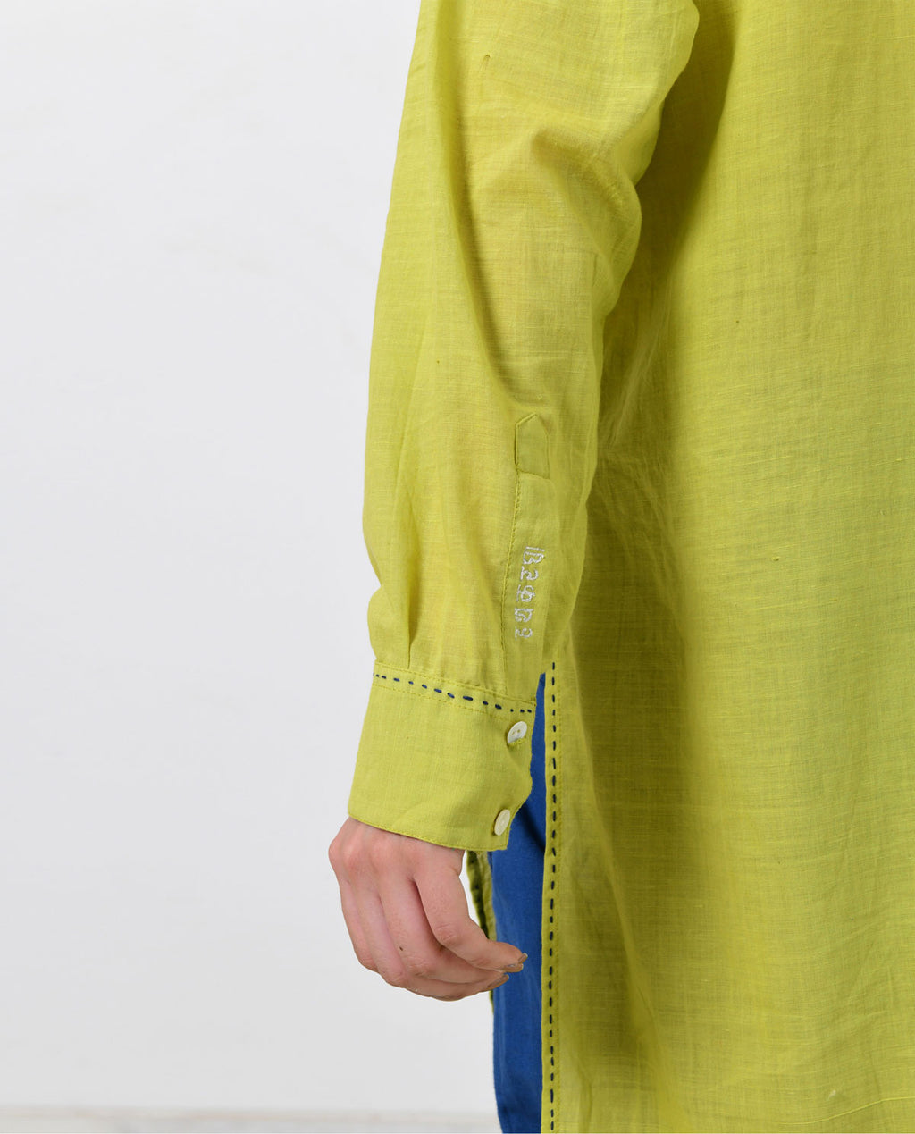 Green Pleated Kurta