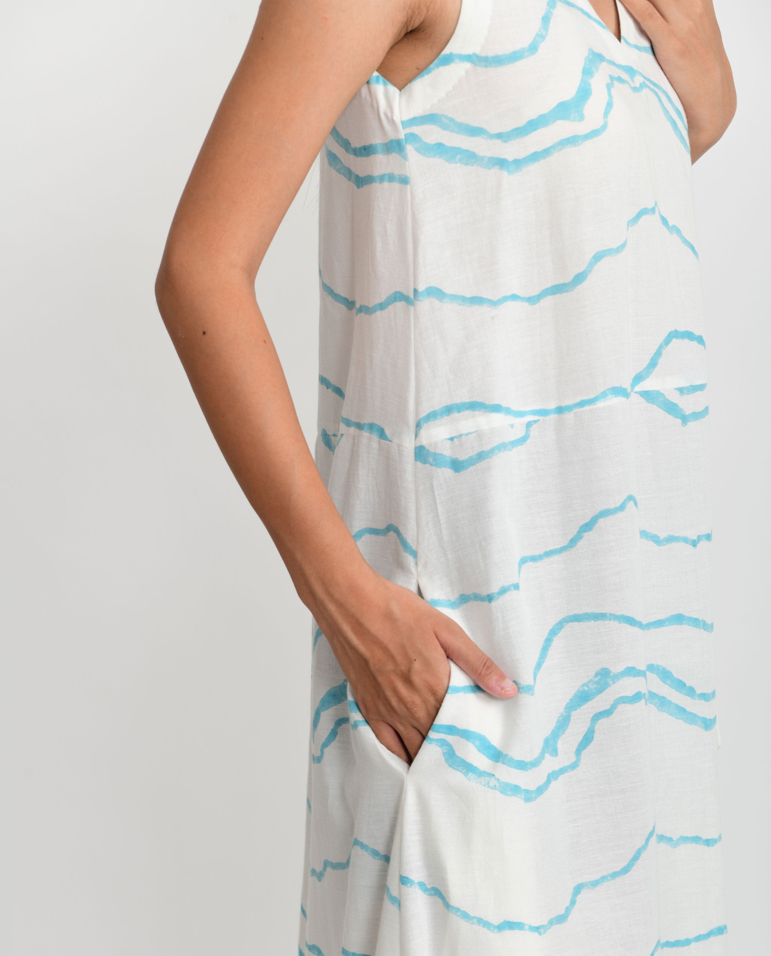 Blue Ocean Big Pocket Dress