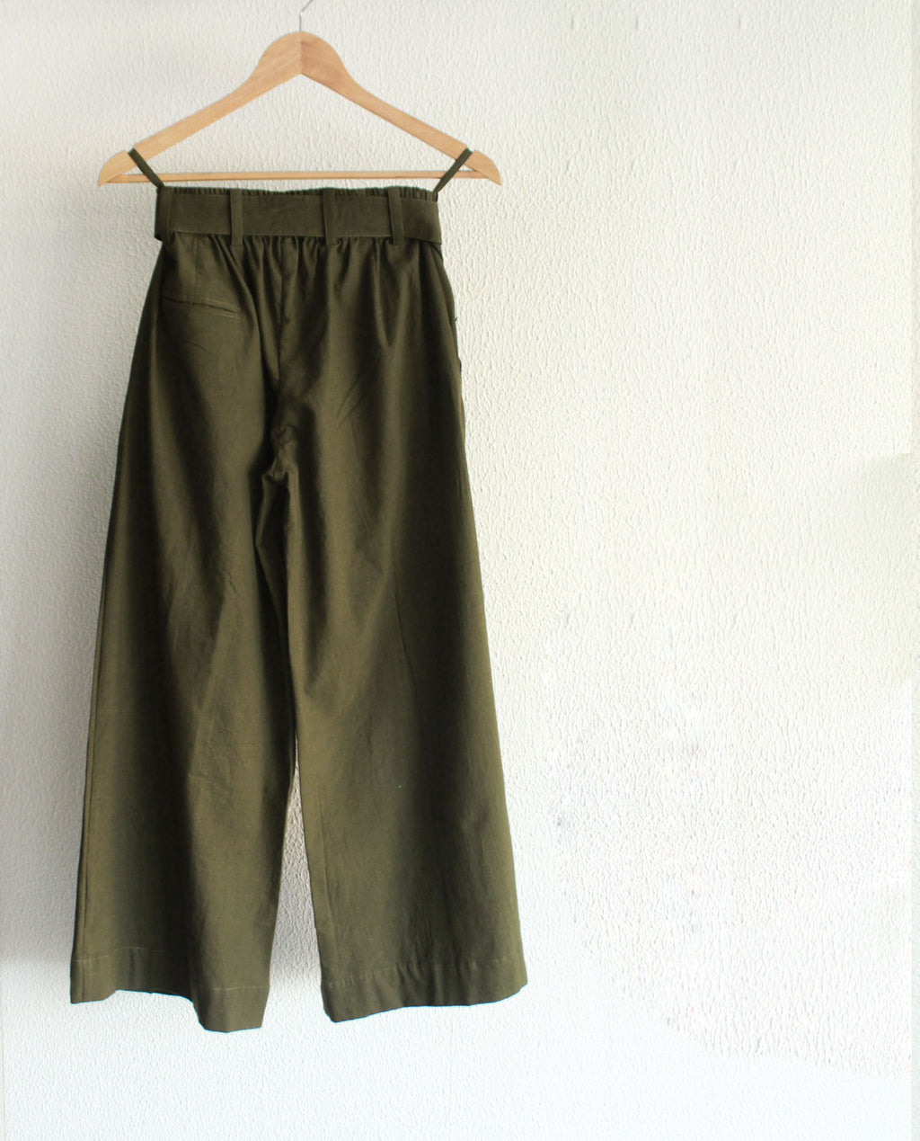 Olive Pleated Pants